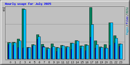 Hourly usage for July 2025