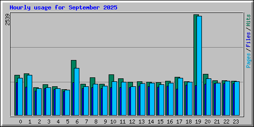 Hourly usage for September 2025