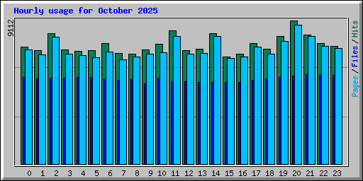 Hourly usage for October 2025