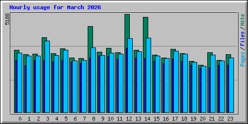 Hourly usage for March 2026