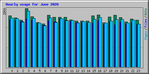 Hourly usage for June 2026