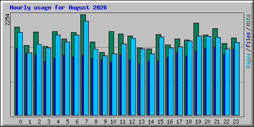Hourly usage for August 2026